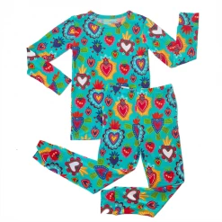 Muse Threads Little Humans Milagro Hearts Long Sleeve PJ Set