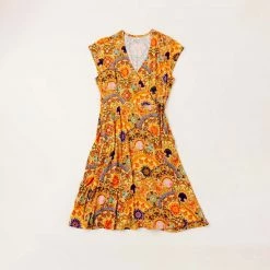 Muse Threads Big Humans Sunshine Mandala Women's Lounge Wrap Dress