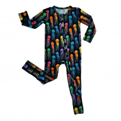 Muse Threads Rainbow Jellies Zip Convertible Footie Little Humans