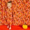 Muse Threads Little Humans Pumpkin Leaves Long Sleeve PJ Set