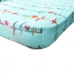 Muse Threads Heartbeat Crib Sheet Vibrant Home