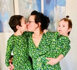 Muse Threads Big Humans Lucky Clover Women's Lounge Wrap Dress