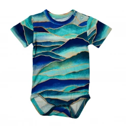 Muse Threads Misty Malibu Mountains Short Sleeve Bodysuit Little Humans