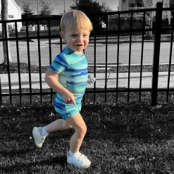 Muse Threads Misty Malibu Mountains Short Sleeve Bodysuit Little Humans