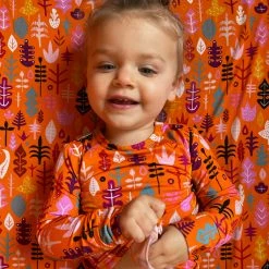 Muse Threads Little Humans Pumpkin Leaves Long Sleeve PJ Set 9 Muse Threads Little Humans Pumpkin Leaves Long Sleeve PJ Set