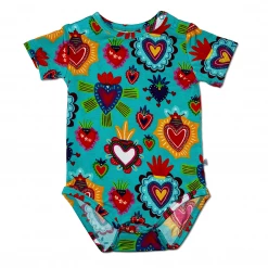 Muse Threads Little Humans Milagro Hearts Short Sleeve Bodysuit